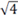 Image of what the square root of 4 looks like