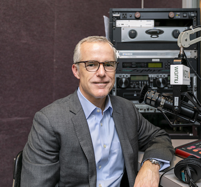 mccabe in podcast studio